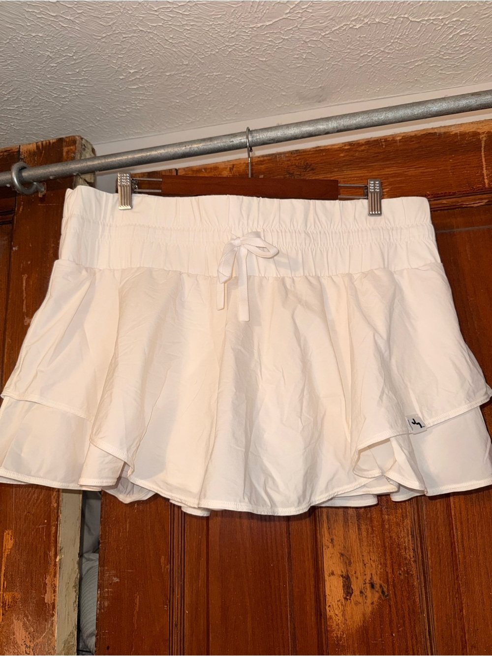 JoyLab White Layered Ruffle Athletic Skort